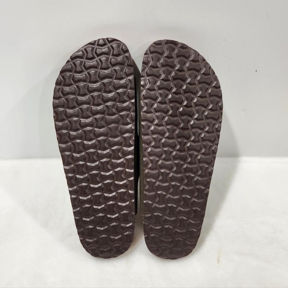 Cushionaire Lynx Cork Suede Velcro Brown Footbed Sandal Men's Size 10 NWOT - Picture 14 of 14